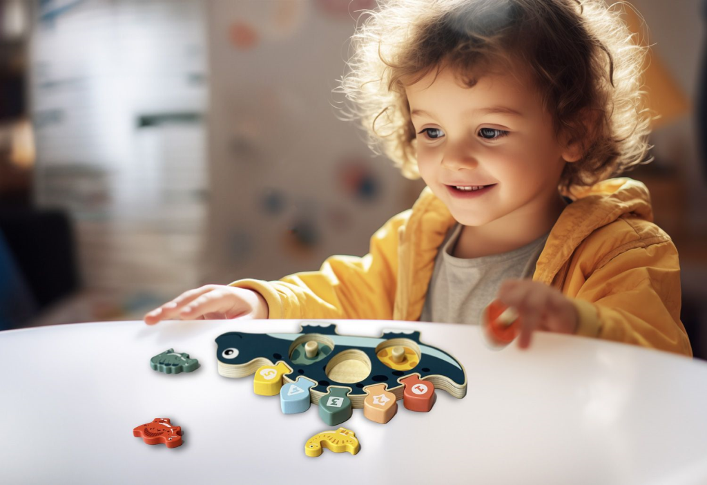 ZOPA DRVENA SLAGALICA DINO