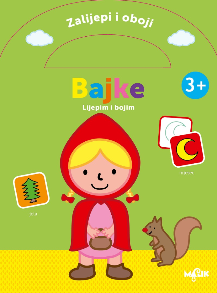 ZALIJEPI I OBOJI-BAJKE 3+ ZELENA MB.