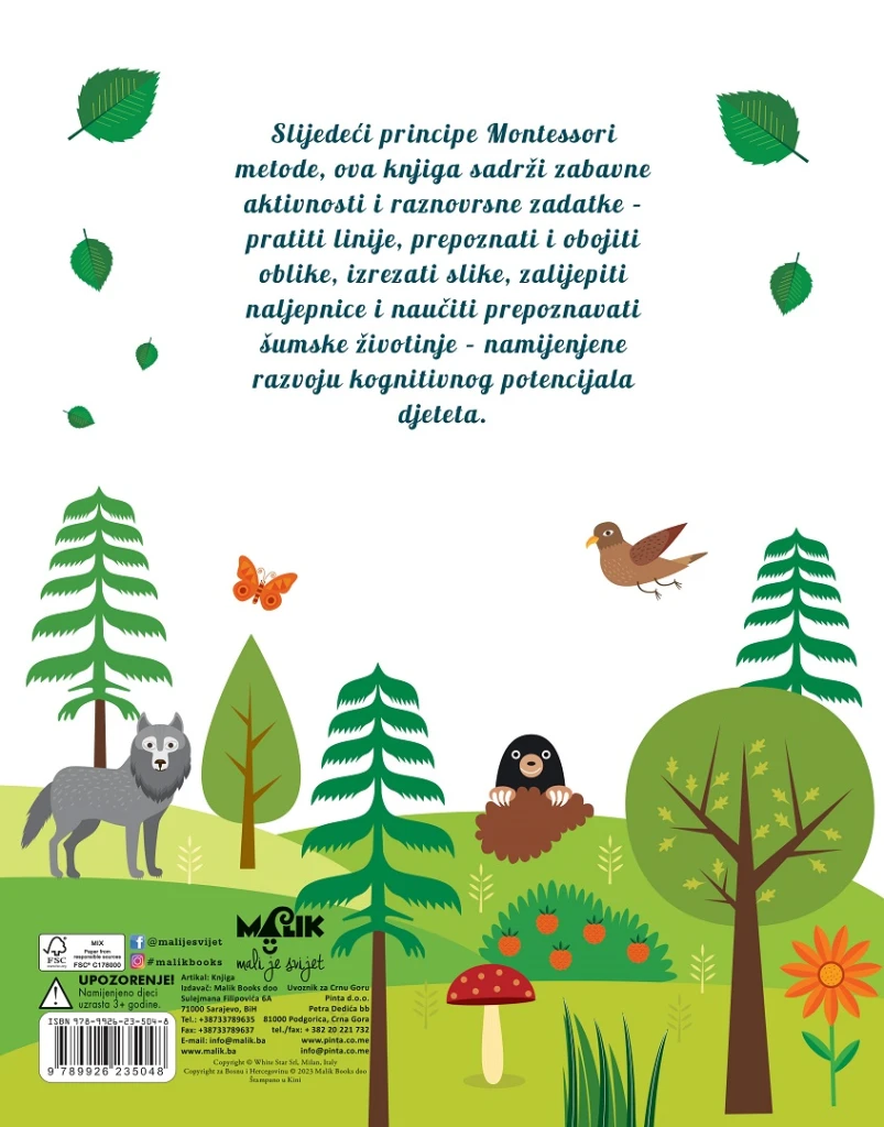 MONTESSORI:ŠUMSKE ŽIVOTINJE MB.