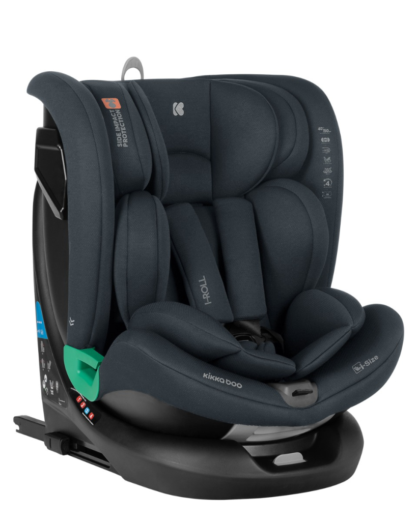 KIKKA BOO AUTOSJEDALICA 40-150CM I-ROLL I-SIZE,DARK GREY