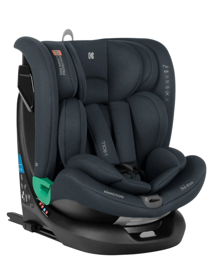 KIKKA BOO AUTOSJEDALICA 40-150CM I-ROLL I-SIZE,DARK GREY