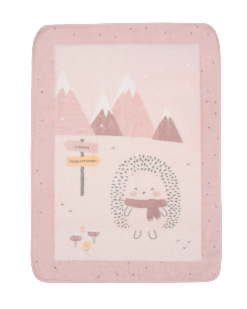 KIKKA BOO SUPER MEKANA DEKA 80/110CM HEDGE-HUGS PINK