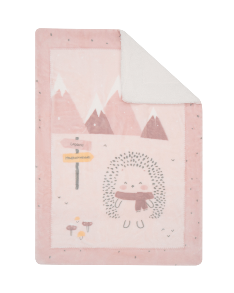 KIKKA BOO SUPER MEKANA DEKA SHERPA 80/110CM HEDGE-HUGS PINK