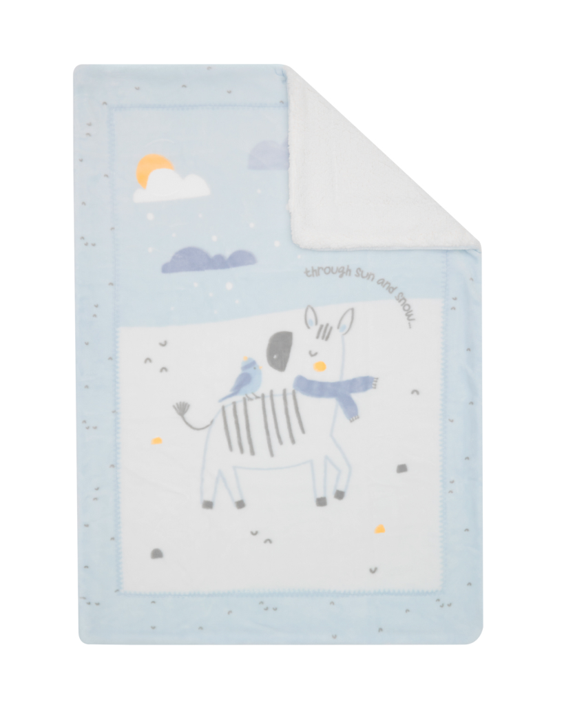 KIKKA BOO SUPER MEKANA DEKA SHERPA 80/110CM STRIPY FRIENDS