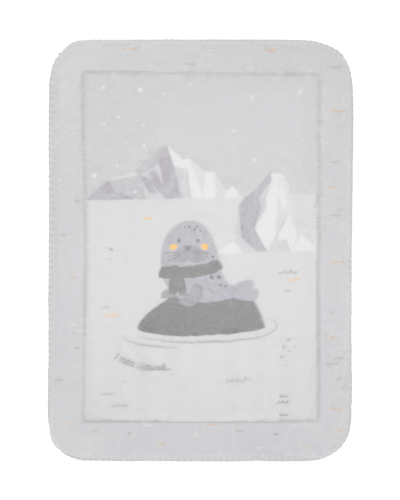 KIKKA BOO SUPER MEKANA DEKA 80/110CM SEALLY ME, GREY