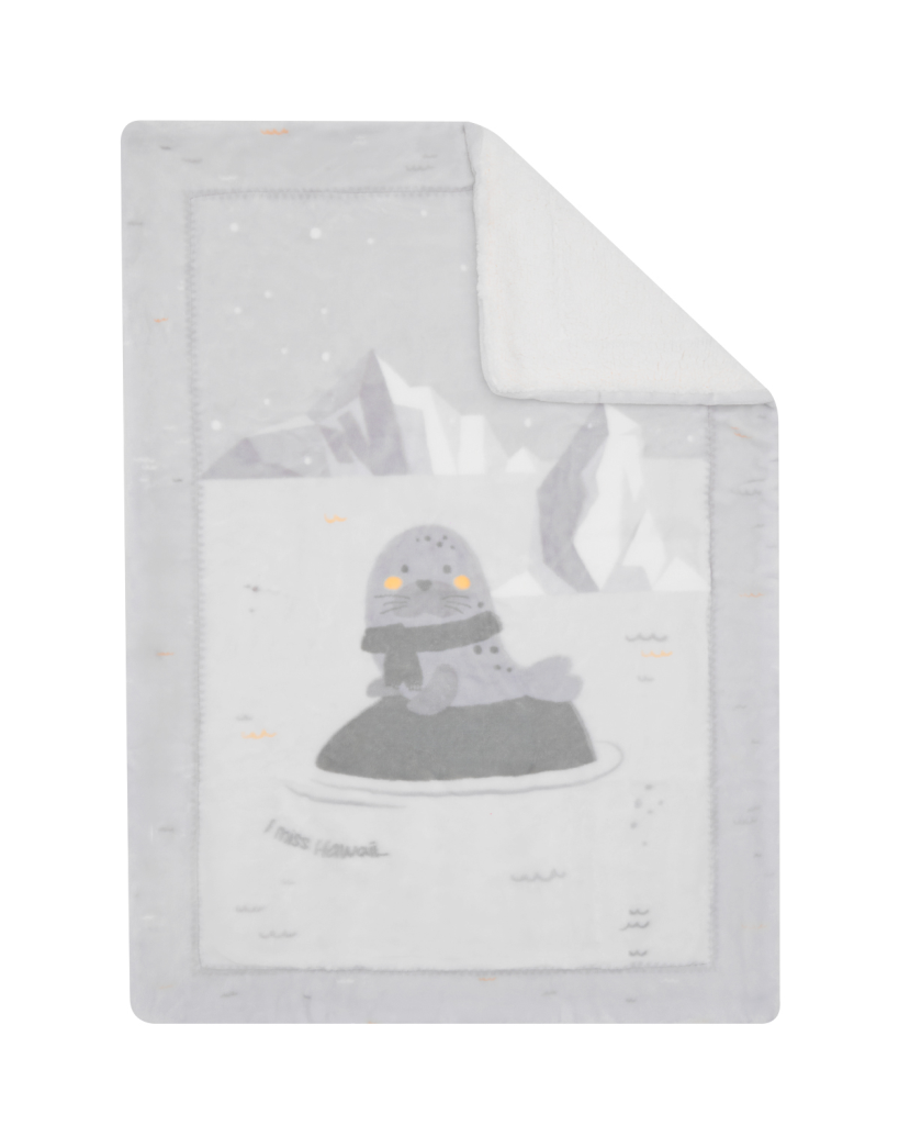 KIKKA BOO SUPER MEKANA DEKA SHERPA 110/140CM SEALLY ME, GREY
