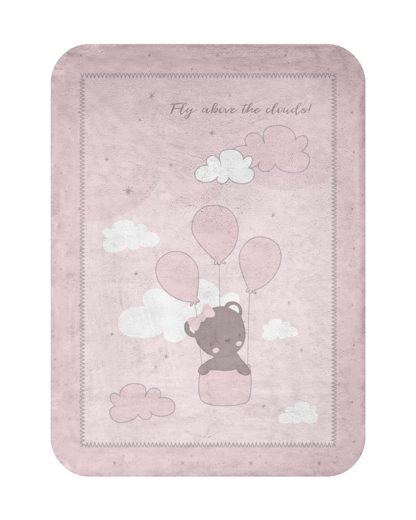 KIKKA BOO SUPER MEKANA DEKA 80/110CM DREAM BIG PINK