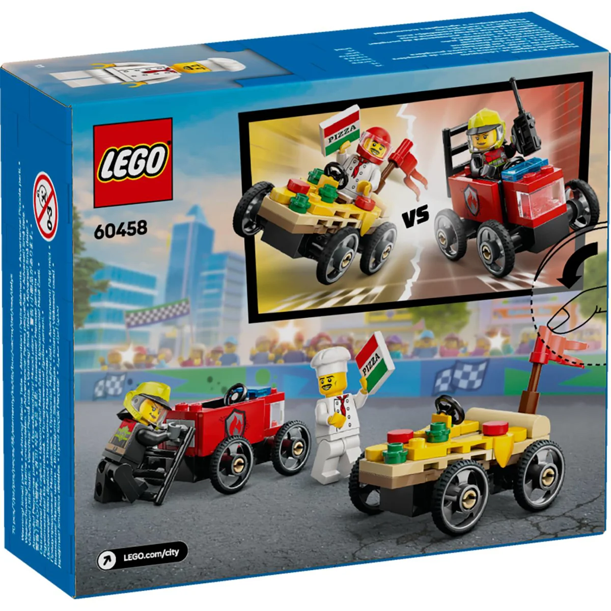 LEGO 60458 AUTO DOSTAVLJAČA PIZZE VS.VATROGASNO VOZILO