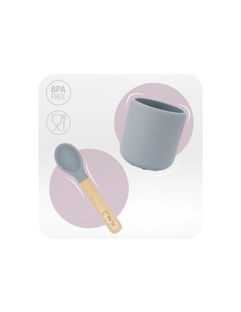 MOMI AMI SET SILIKONSKIH POSUDA,GREY