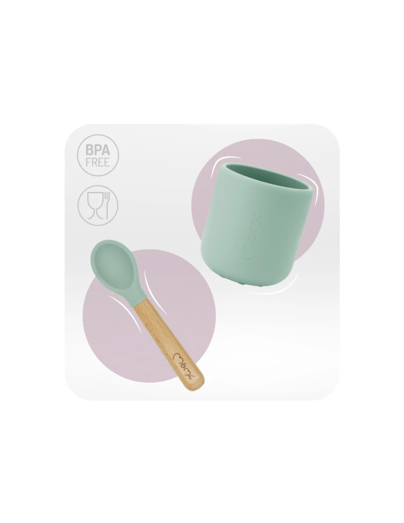 MOMI AMI SET SILIKONSKIH POSUDA,MINT