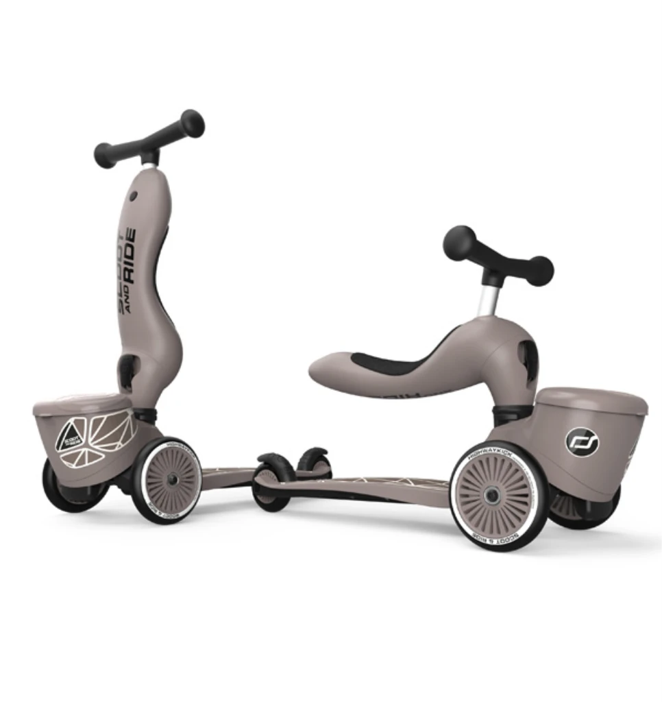 SCOOT AND RIDE HIGHWAYKICK 1 LIFESTYLE ROMOBIL, BROWN LINES 