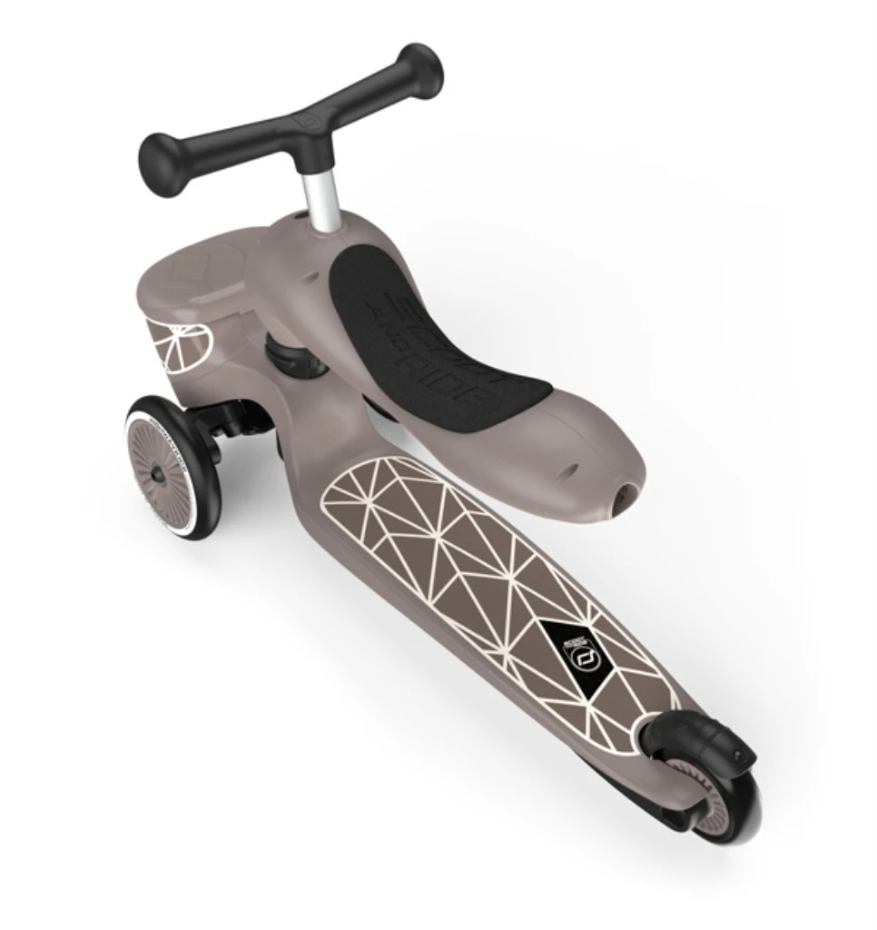 SCOOT AND RIDE HIGHWAYKICK 1 LIFESTYLE ROMOBIL, BROWN LINES 