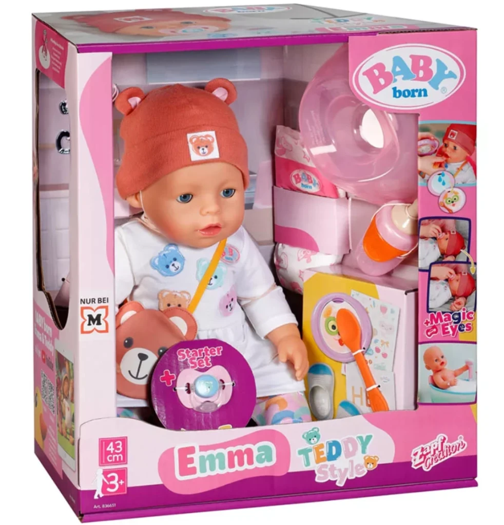 BABY BORN EMMA TEDDY STYLE 43CM