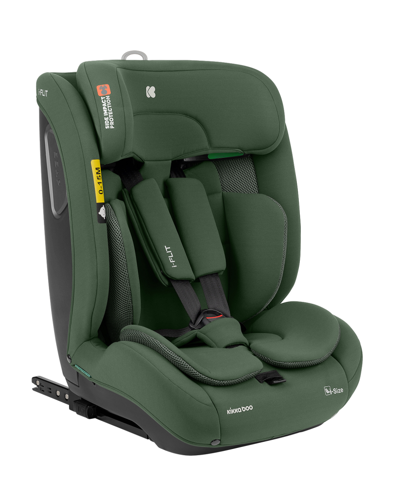 KIKKA BOO AUTOSJEDALICA 76-150CM I-FLIT I-SIZE,ARMY GREEN