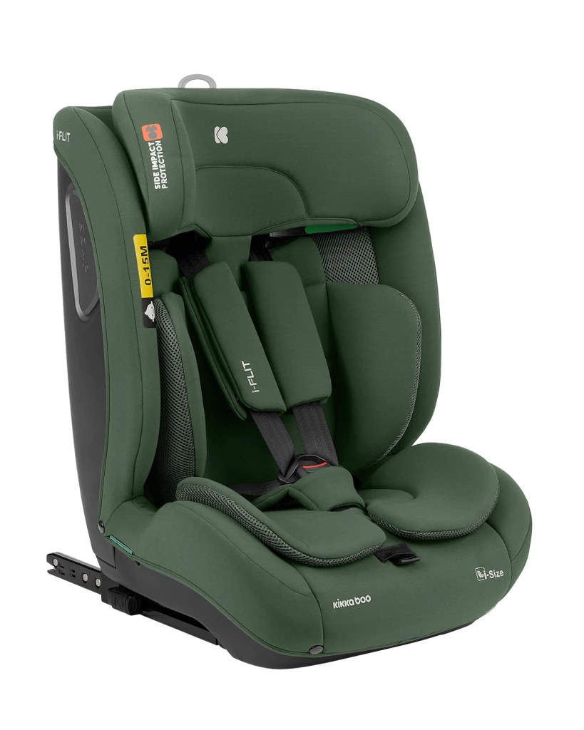 KIKKA BOO AUTOSJEDALICA 76-150CM I-FLIT I-SIZE,ARMY GREEN