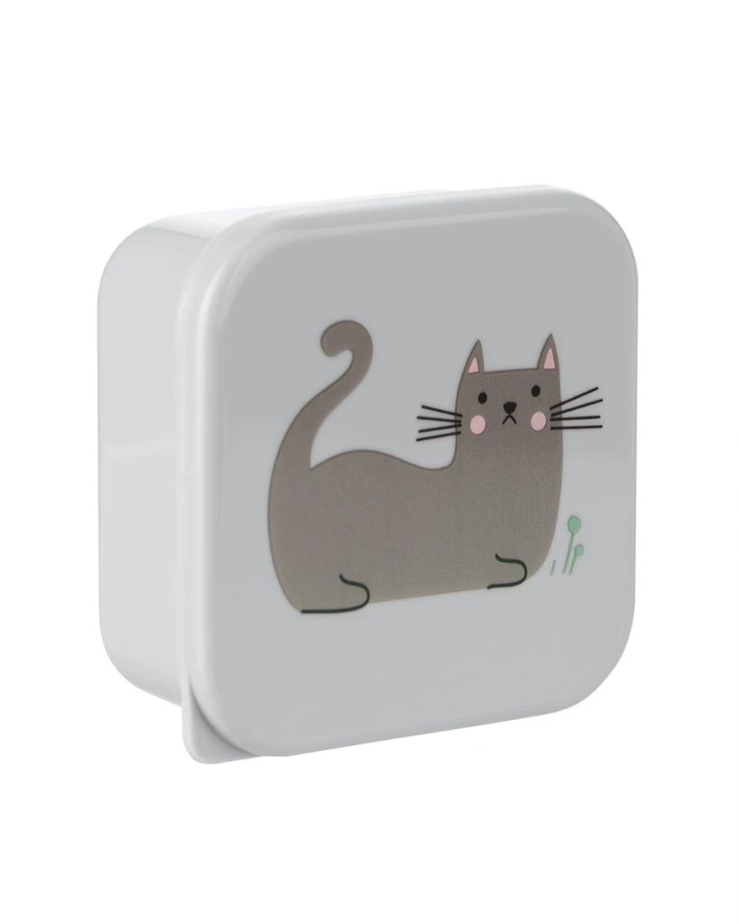 KIKKA BOO PP KUTIJE ZA RUČAK 4KOM,KITTY CAT GREY