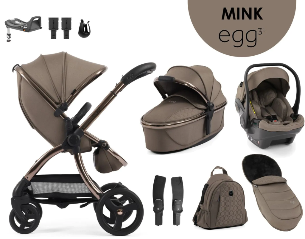 egg3® dječja kolica 9u1 - Mink