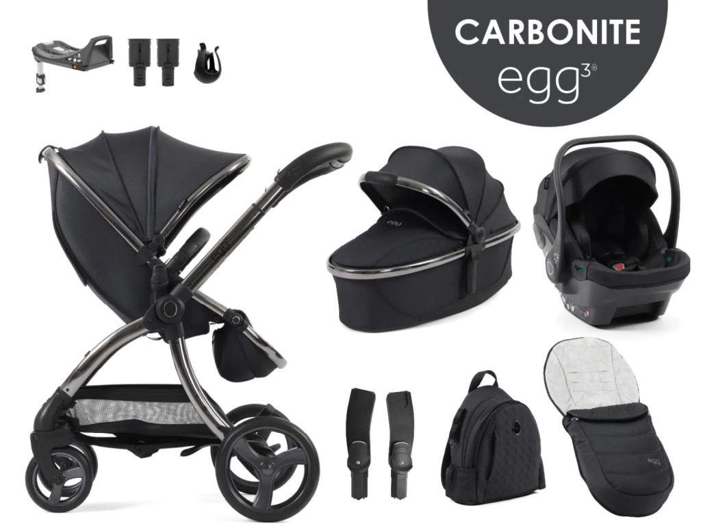 egg3® dječja kolica 9u1 - Carbonite