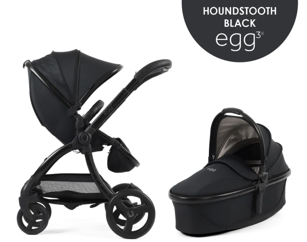 egg3® dječja kolica 2u1 - Special Edition Houndstooth Black