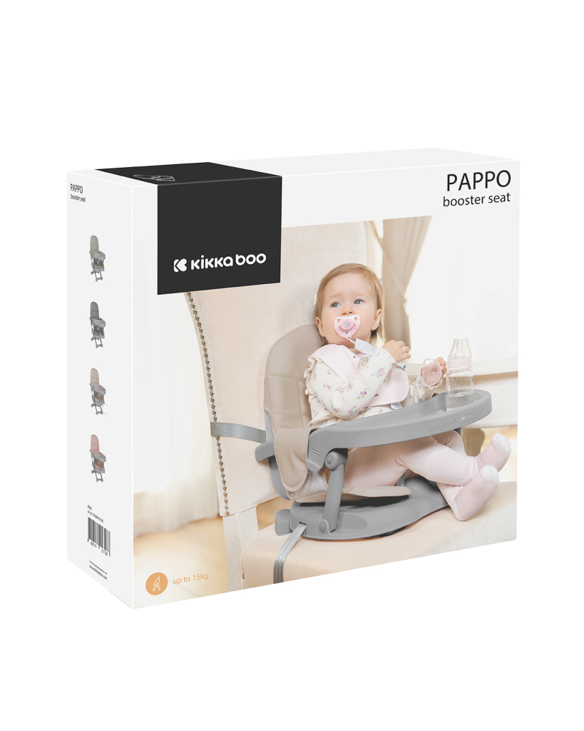 KIKKA BOO PAPPO BOOSTER HRANILICA GREY