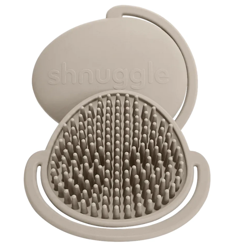 SHNUGGLE MEKA SILIKONSKA ČETKA ZA KUPANJE-TAUPE