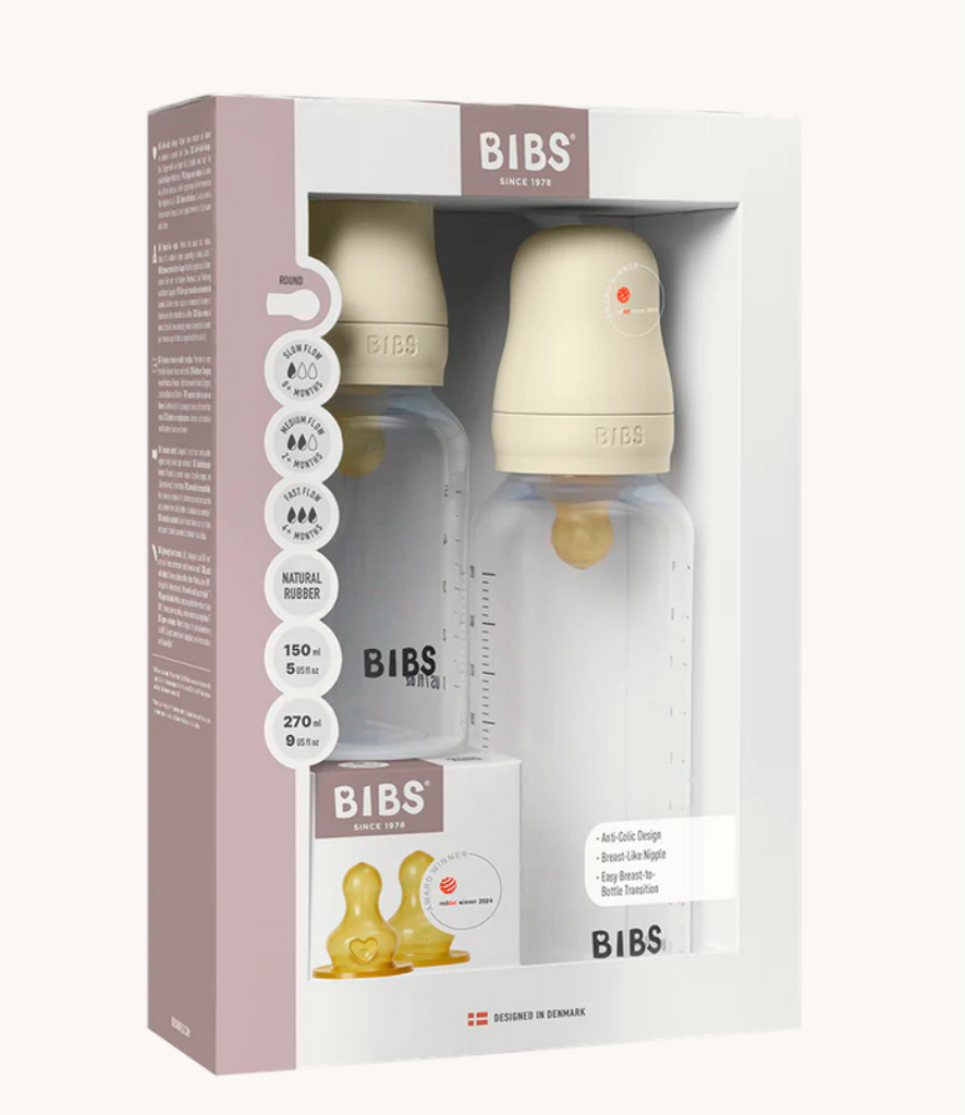 BIBS GROW AND FLOW SET BOČICA LATEX 150ML/270ML IVORY