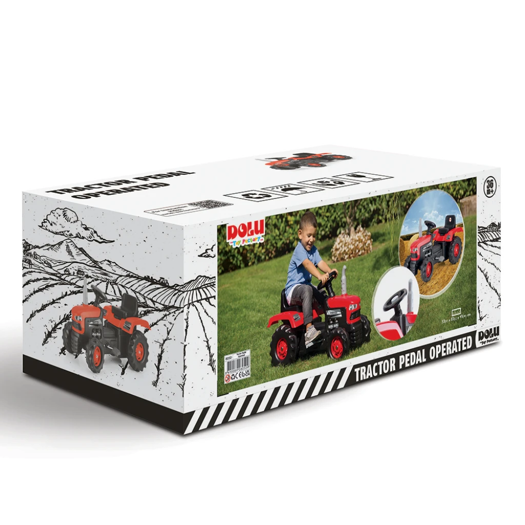 DOLU TRAKTOR NA PEDALE CRVENI F.