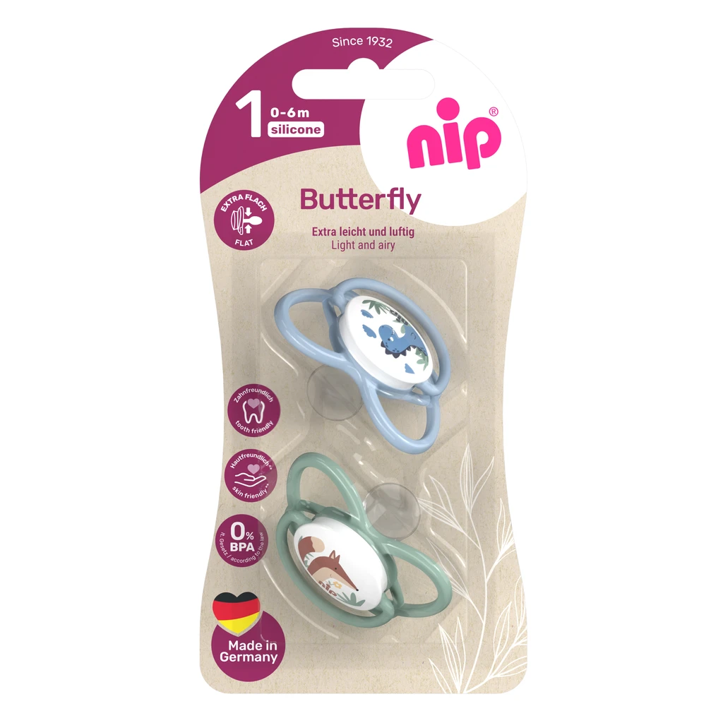 NIP BUTTERFLY DUDA MIX SILIKON,VEL.1(0-6MJ)
