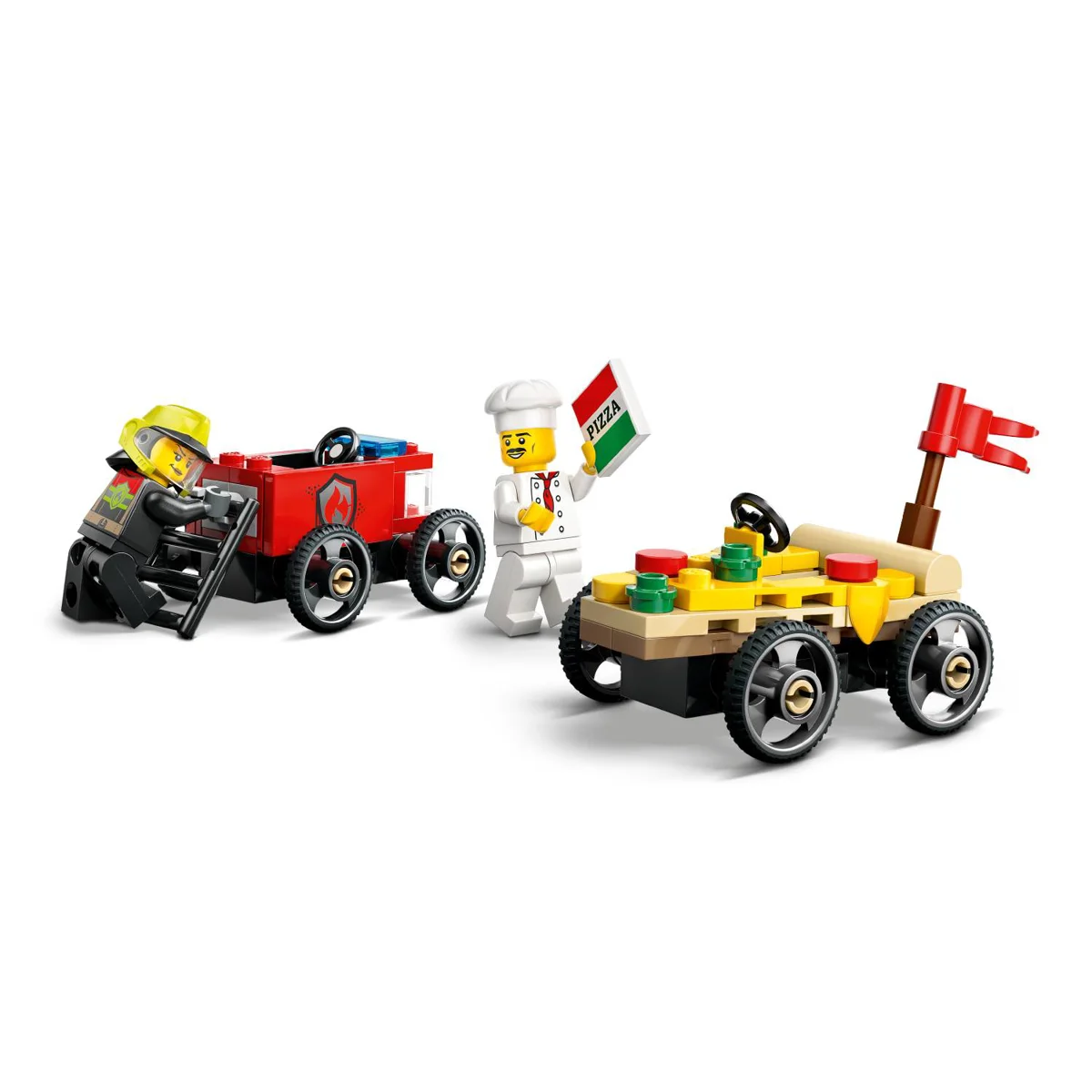 LEGO 60458 AUTO DOSTAVLJAČA PIZZE VS.VATROGASNO VOZILO
