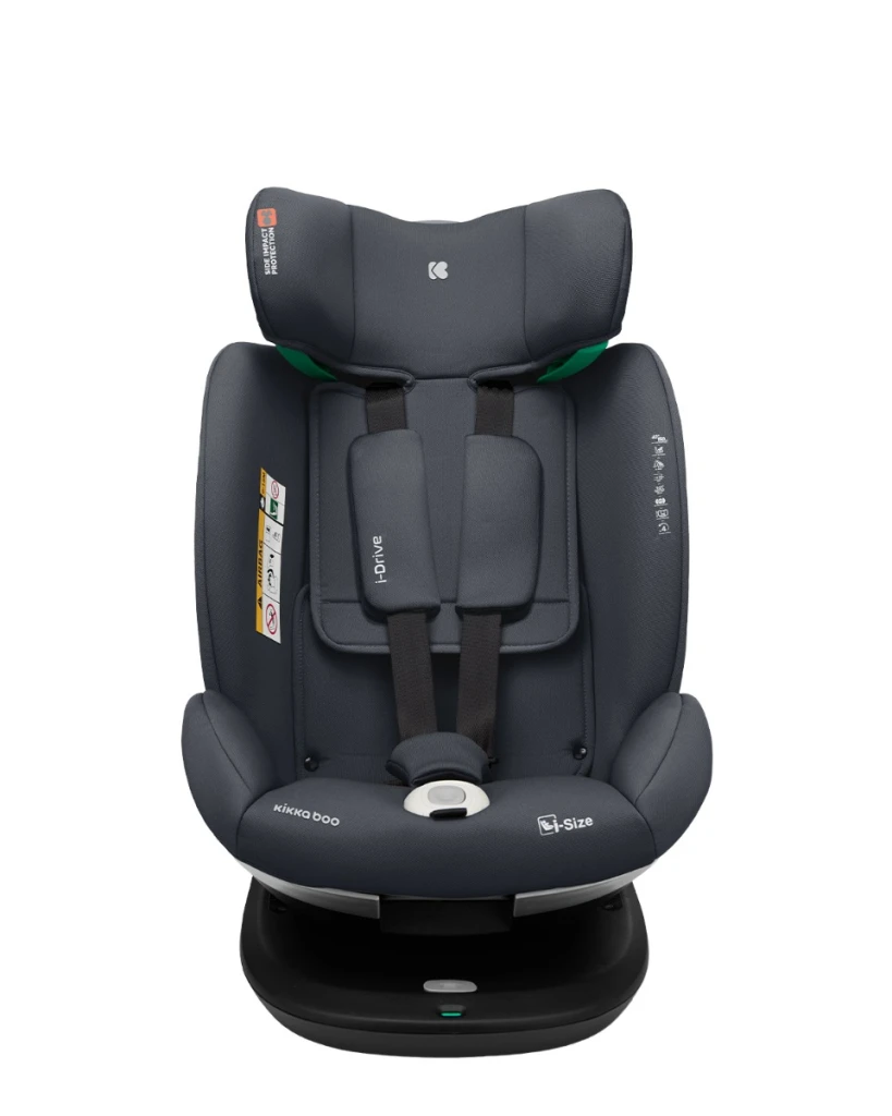 KIKKA BOO AUTOSJEDALICA 40-150CM I-DRIVE I-SIZE,DARK GREY