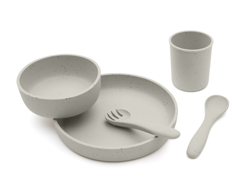 KIKKA BOO SET ZA HRANJENJE PLATINUM 5KOM,SILIKONSKI SAND