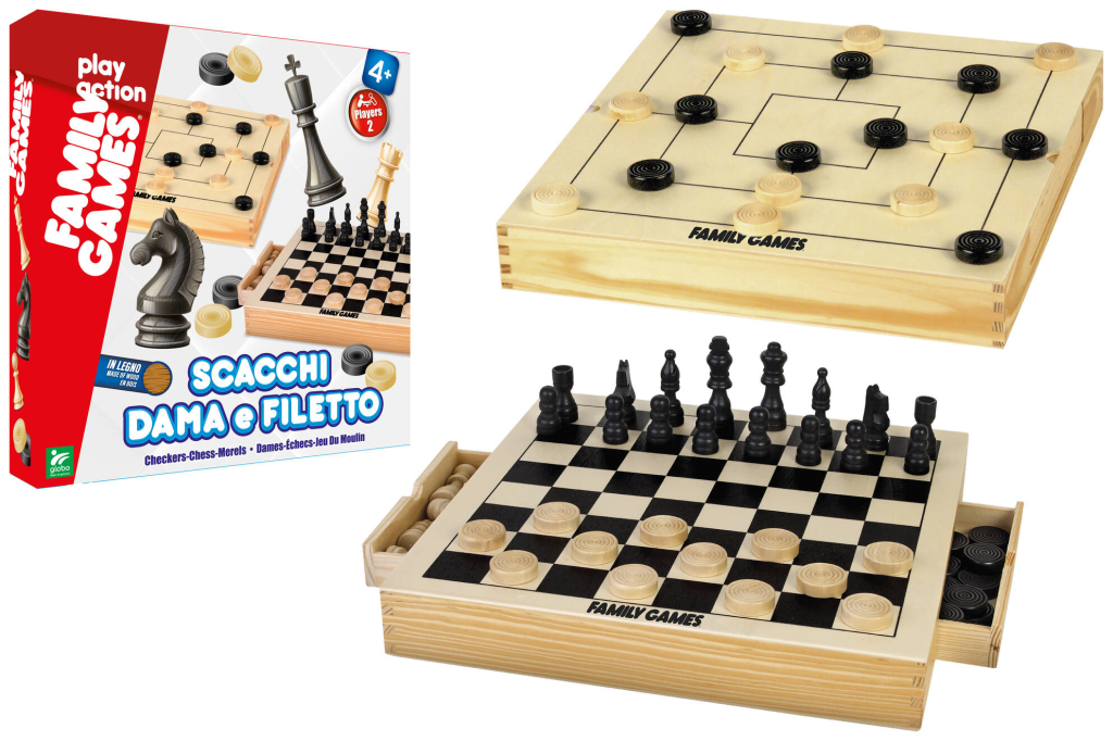 GLOBO DRVENA IGRA CHESSCHECKERS/MERELS