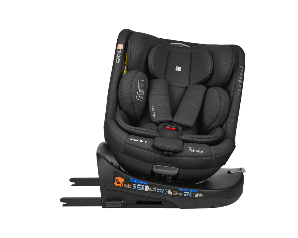 KIKKA BOO AUTOSJEDALICA 40-150CM I-ROUND I-SIZE,BLACK