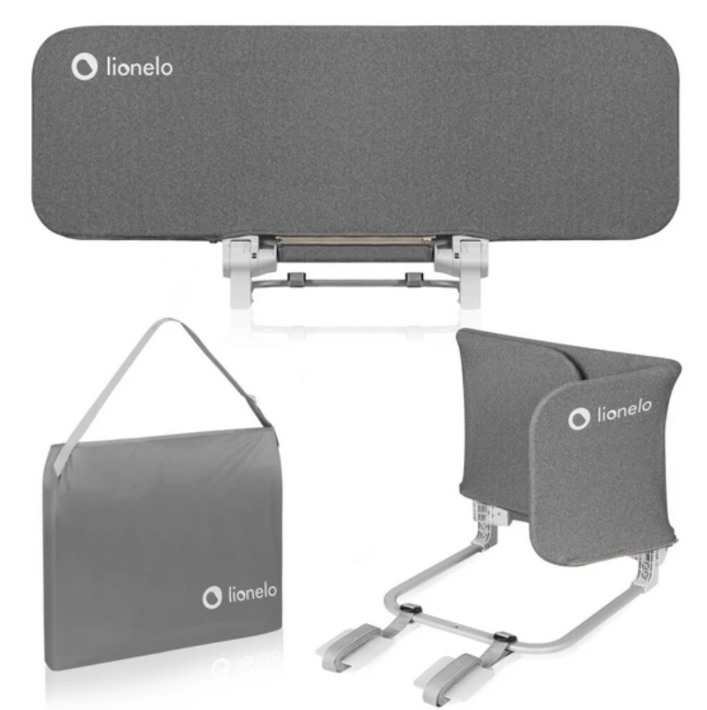 LIONELO LORA ZAŠTITNA OGRADA ZA KREVET SIVA 105X45CM