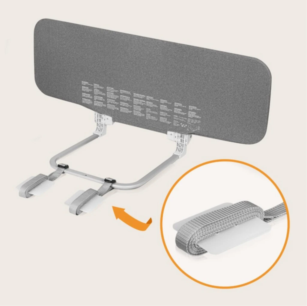 LIONELO LORA ZAŠTITNA OGRADA ZA KREVET SIVA 105X45CM