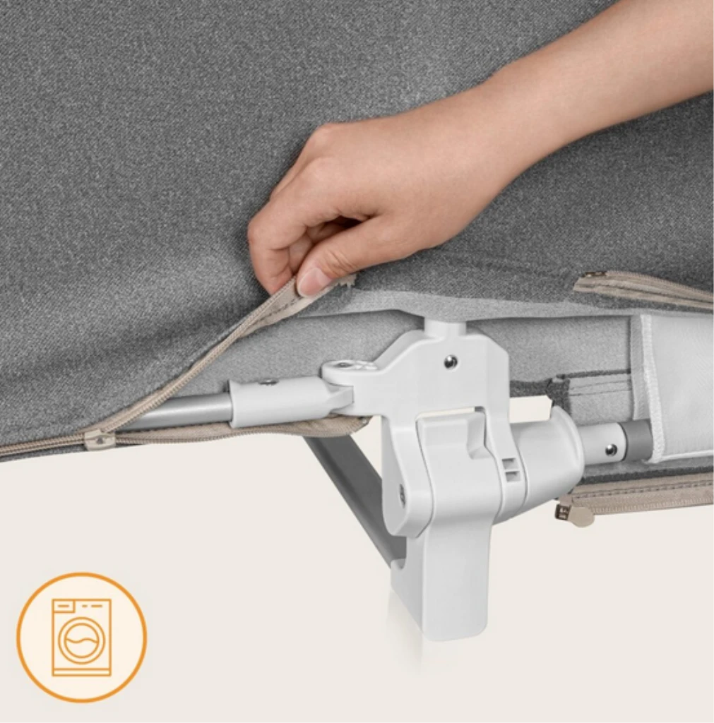 LIONELO LORA ZAŠTITNA OGRADA ZA KREVET SIVA 105X45CM