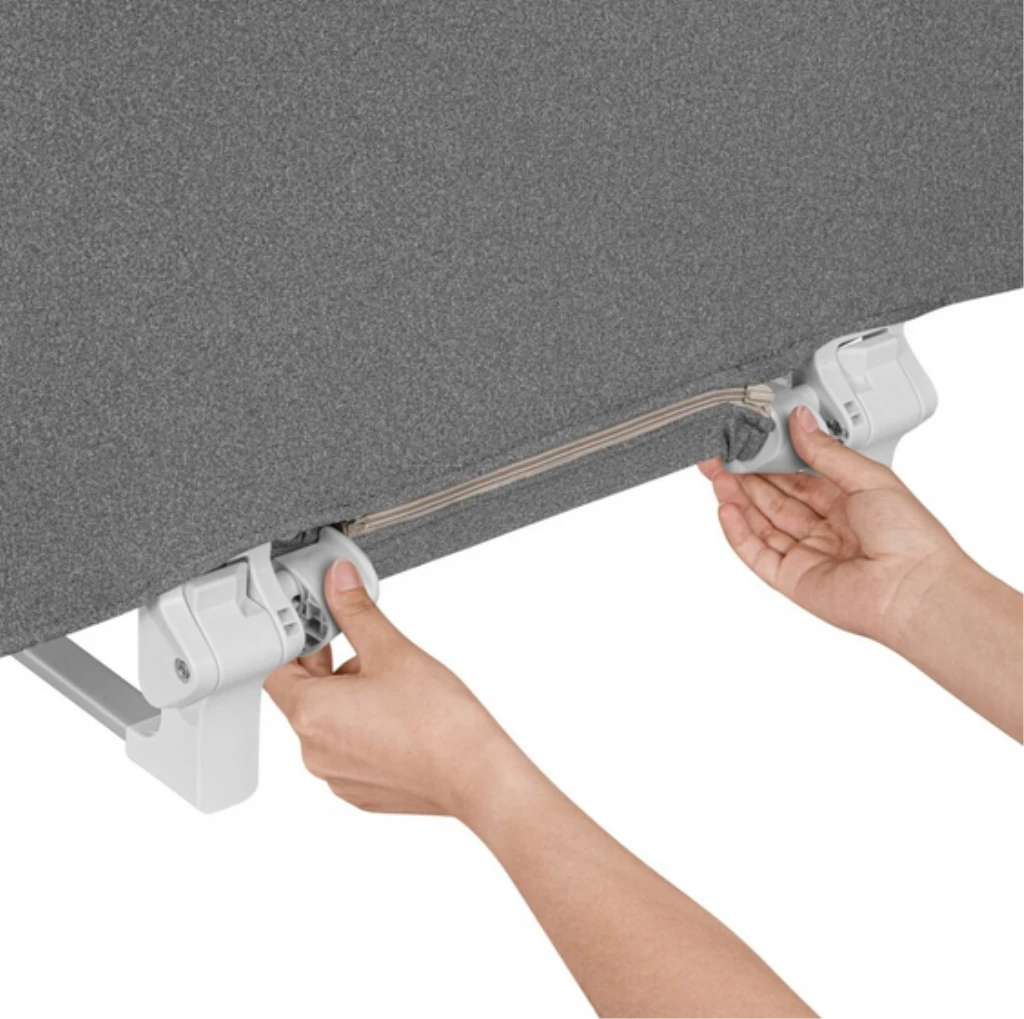 LIONELO LORA ZAŠTITNA OGRADA ZA KREVET SIVA 105X45CM