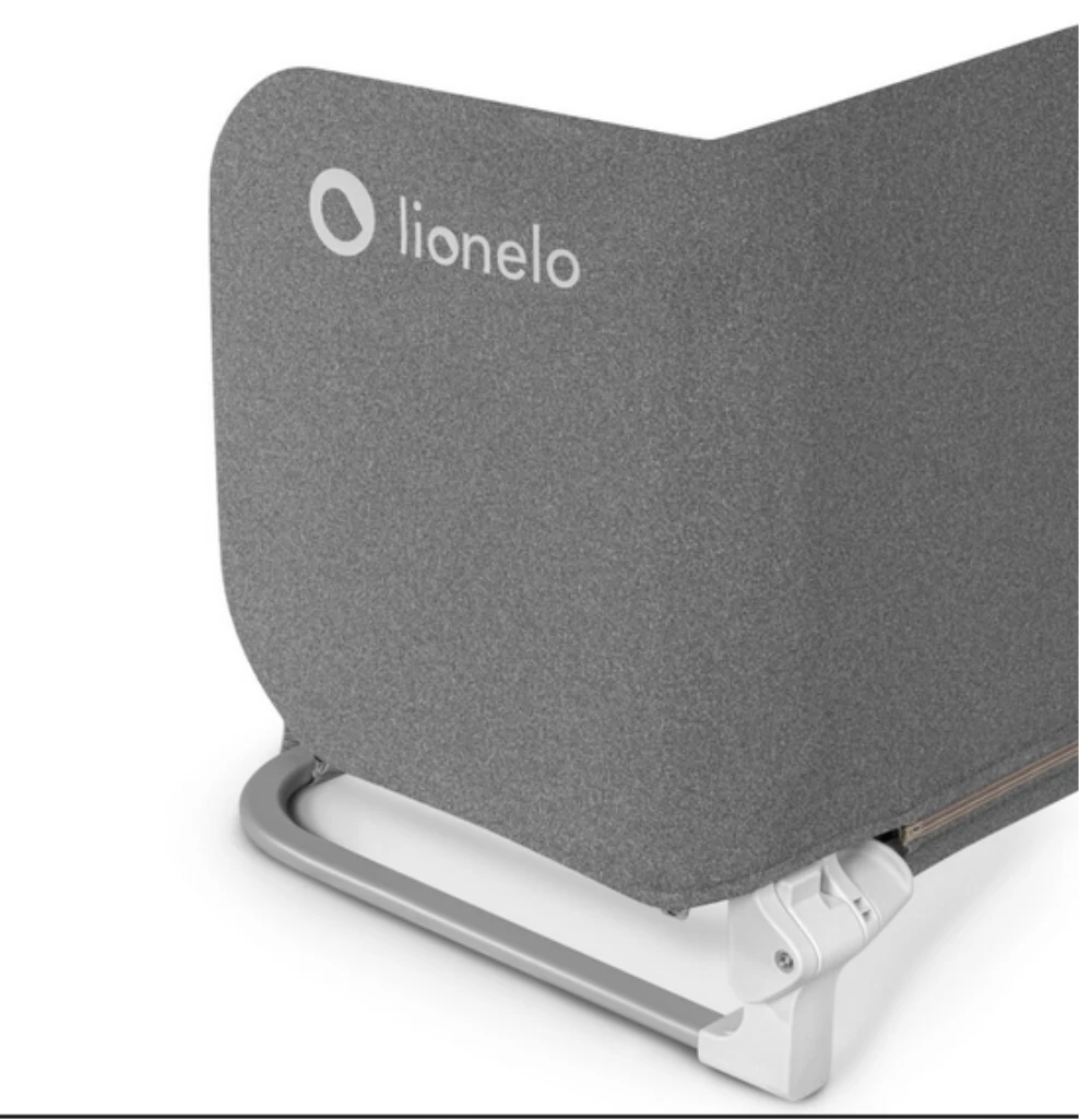 LIONELO LORA ZAŠTITNA OGRADA ZA KREVET SIVA 105X45CM