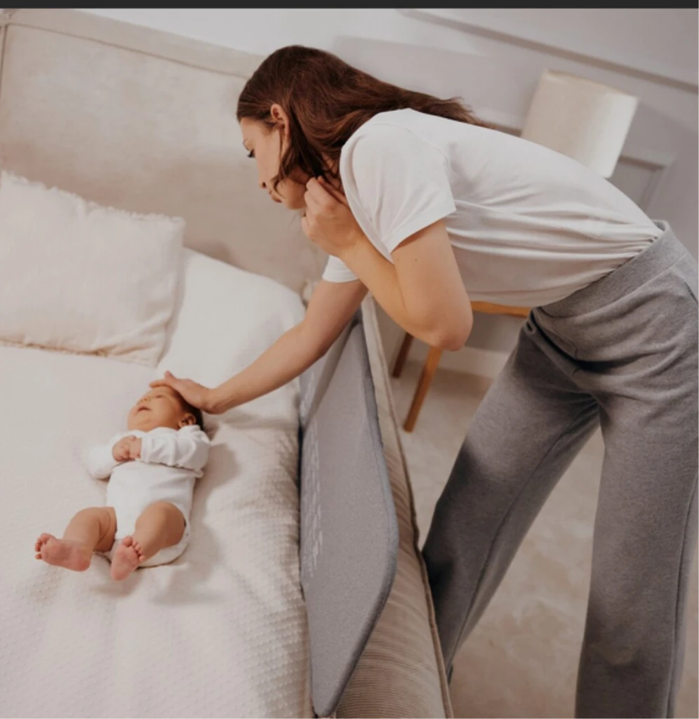 LIONELO LORA ZAŠTITNA OGRADA ZA KREVET SIVA 105X45CM