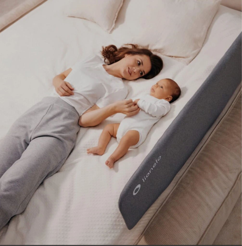 LIONELO LORA ZAŠTITNA OGRADA ZA KREVET SIVA 105X45CM