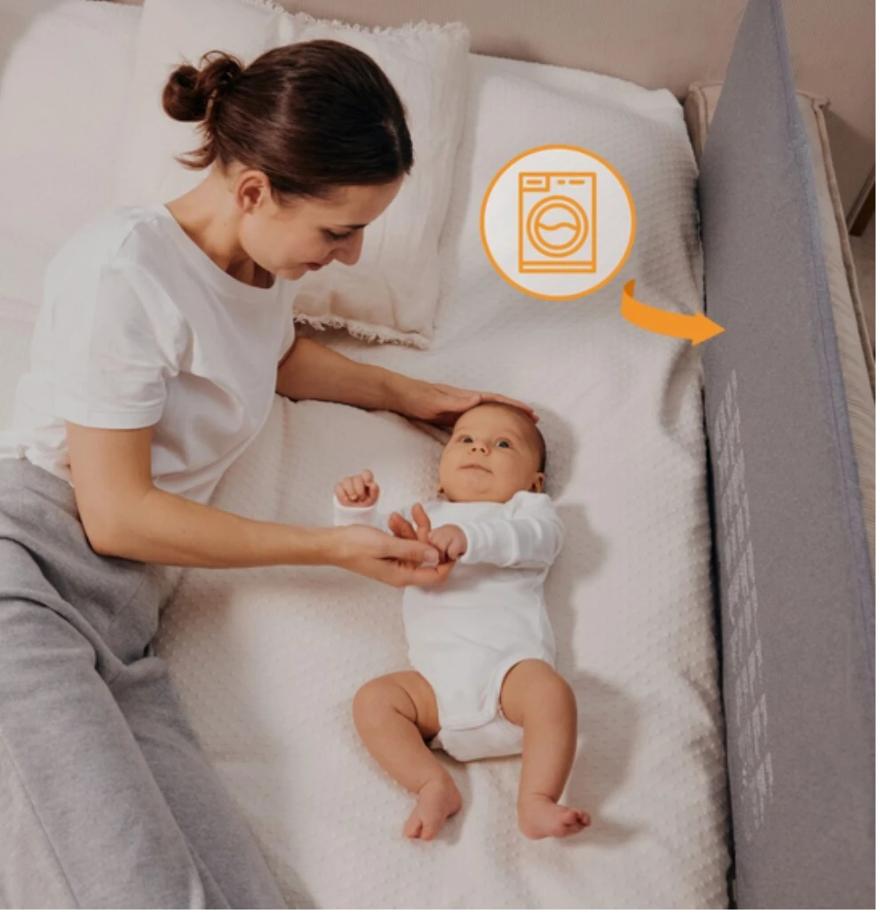 LIONELO LORA XL ZASTITNA OGRADA ZA KREVET GRAY STONE 150X45C