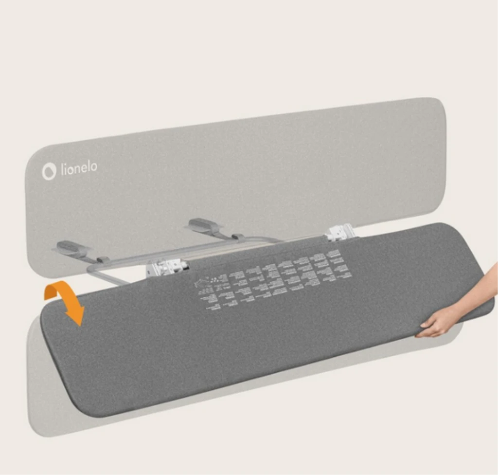 LIONELO LORA XL ZASTITNA OGRADA ZA KREVET GRAY STONE 150X45C