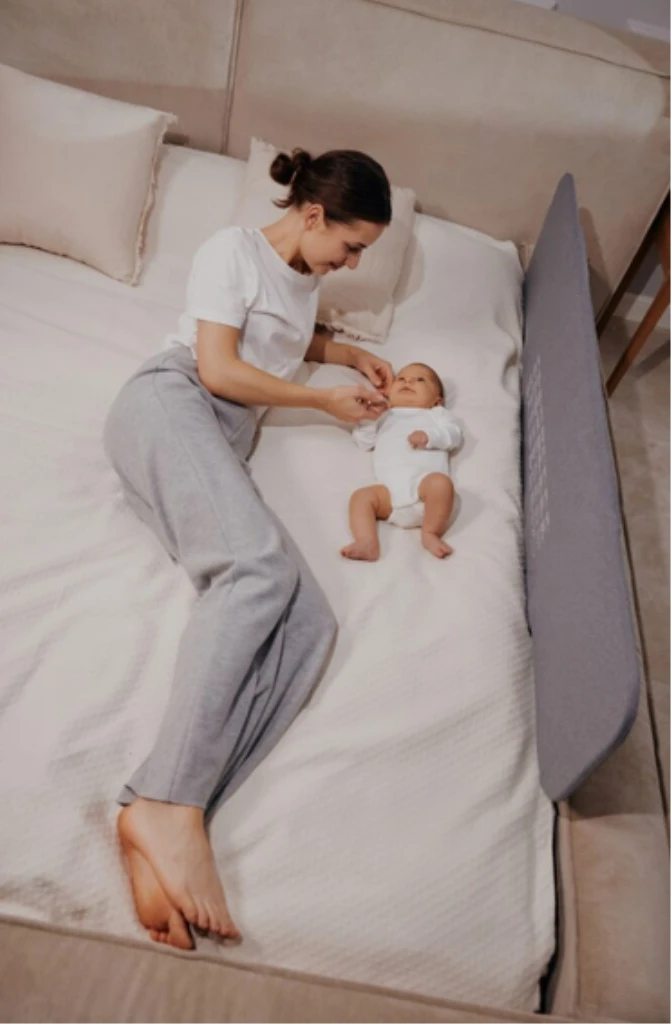 LIONELO LORA XL ZASTITNA OGRADA ZA KREVET GRAY STONE 150X45C