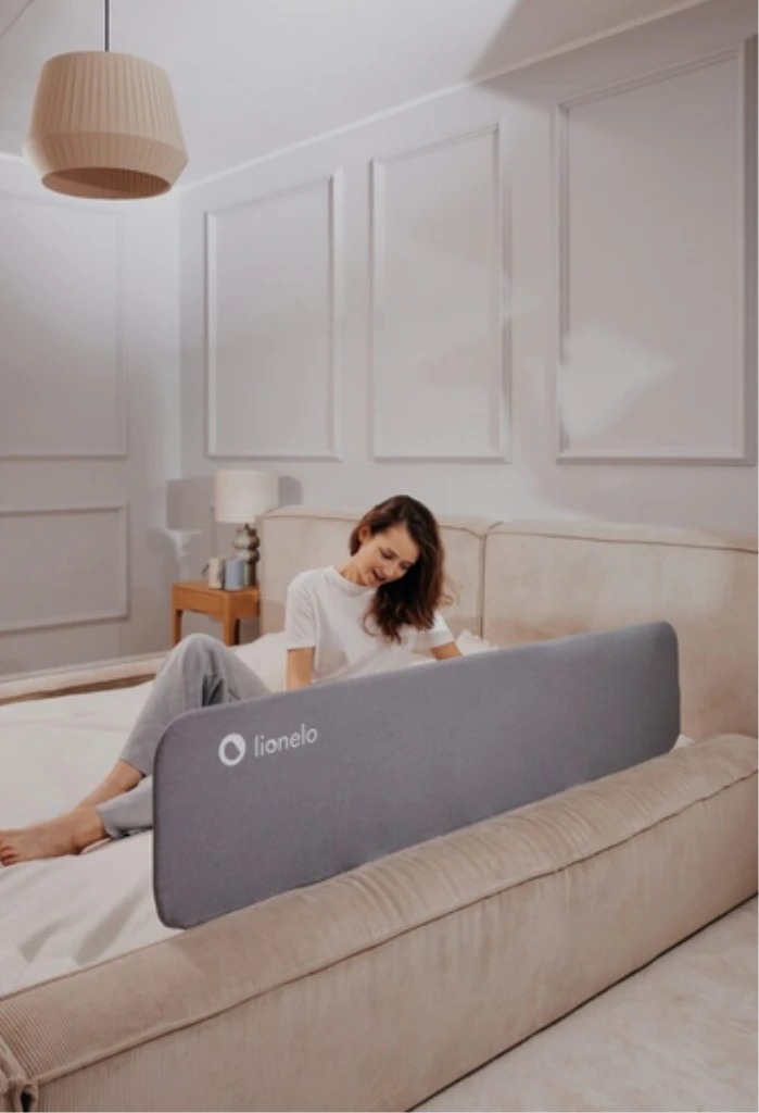 LIONELO LORA XL ZASTITNA OGRADA ZA KREVET GRAY STONE 150X45C