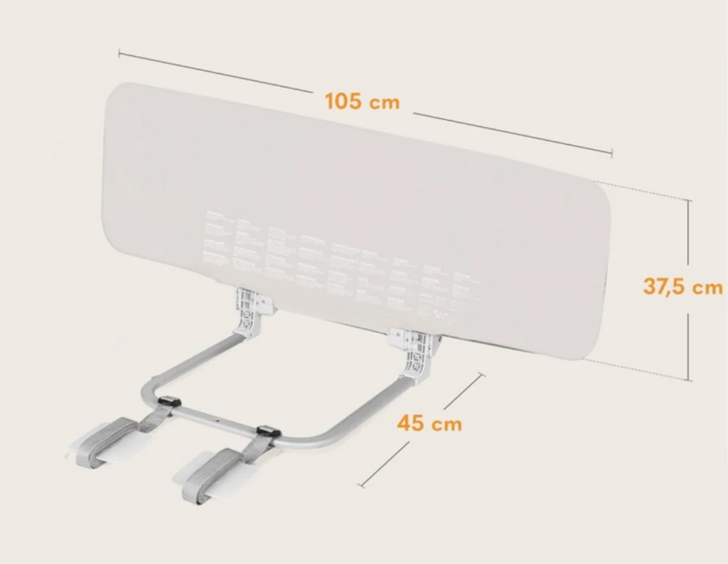 LIONELO LORA ZASTITNA OGRADA ZA KREVET BEŽ 105X45CM