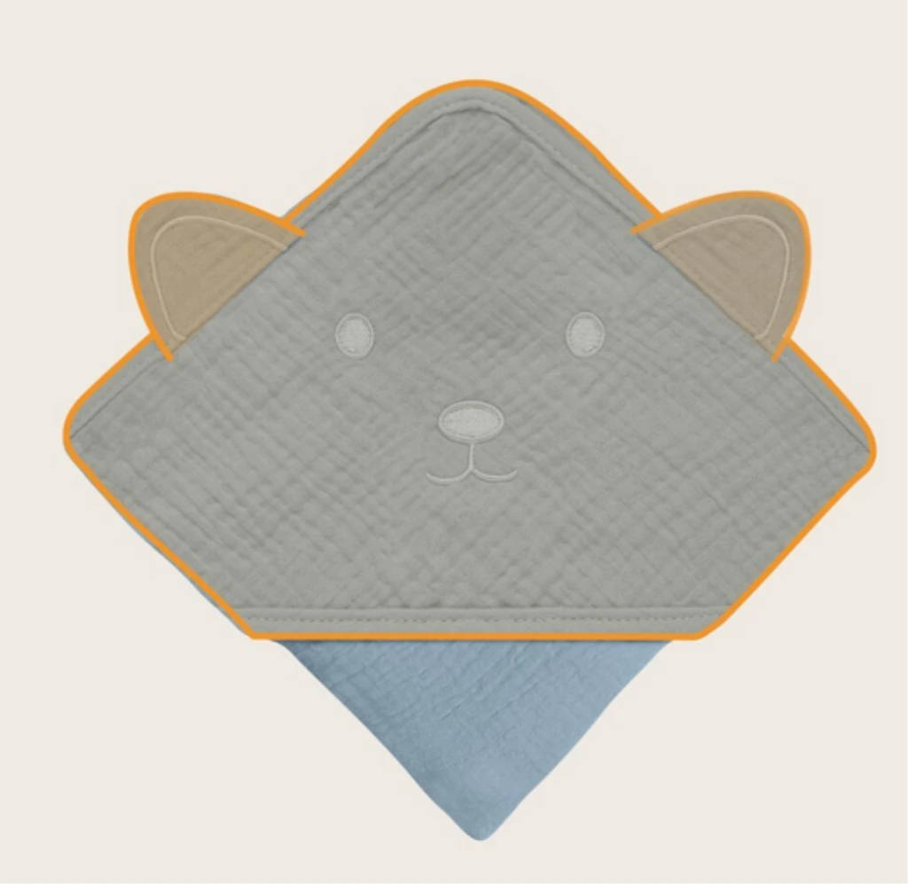 LIONELO RUČNIK OD MUSLINA S KAPULJAČOM GREY SKY