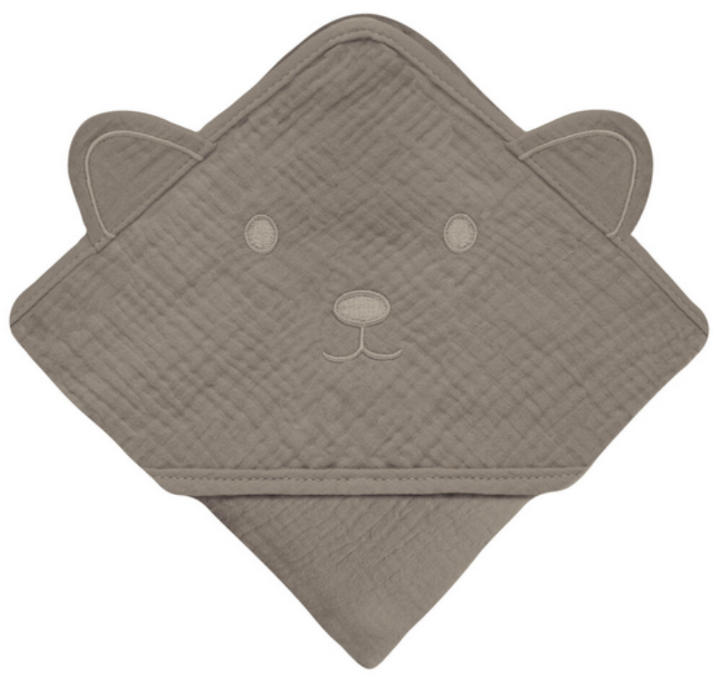 LIONELO RUČNIK OD MUSLINA S KAPULJAČOM BEŽ CAPPUCCINO