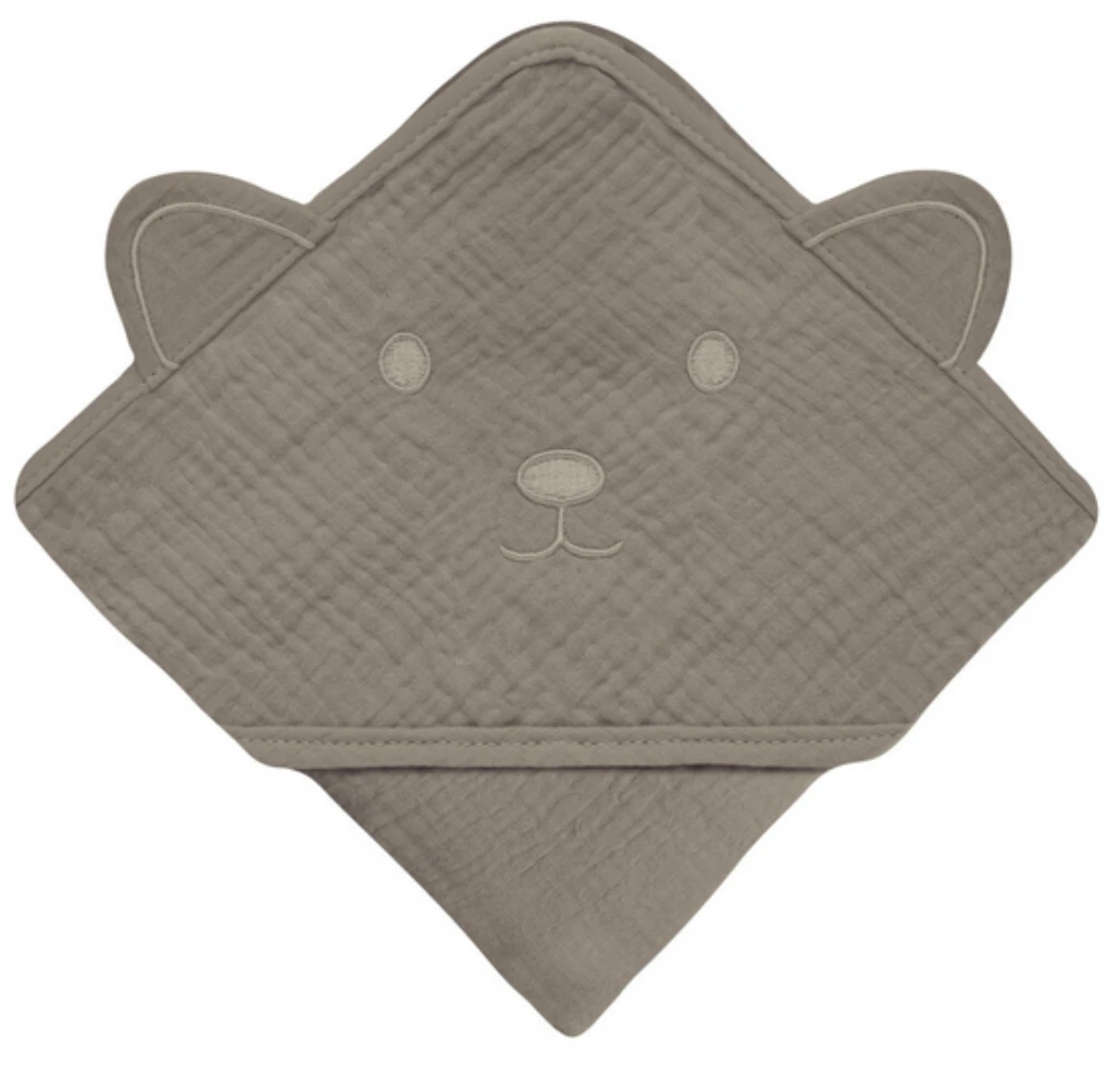 LIONELO RUČNIK OD MUSLINA S KAPULJAČOM BEŽ CAPPUCCINO