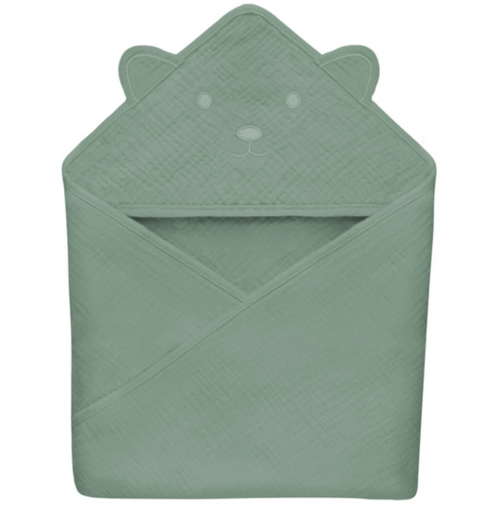 LIONELO RUČNIK OD MUSLINA S KAPULJAČOM GREEN FOREST