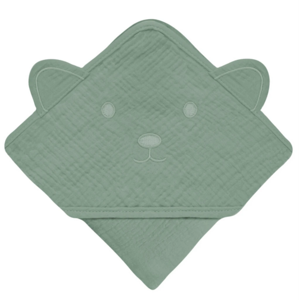 LIONELO RUČNIK OD MUSLINA S KAPULJAČOM GREEN FOREST